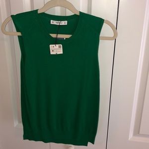 NWT - Zara Kelly Green sleeveless sweater.